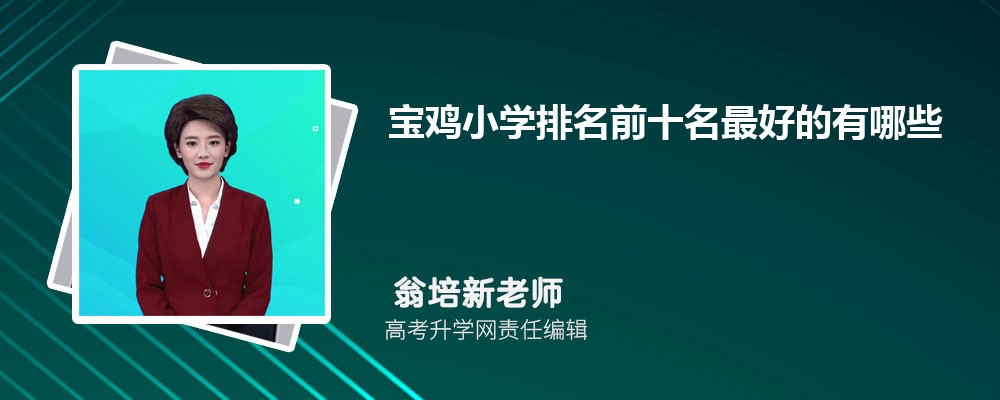 2024年宝鸡小学排名前十名最好的有哪些