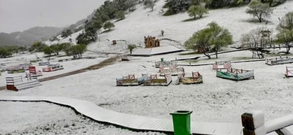 宝鸡迎来今年夏天第一场雪！是的，你没看错......